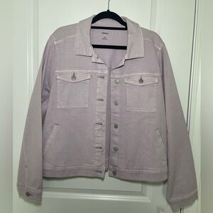 NEW Women’s 1X Light Purple Denim Jacket by Sonoma
